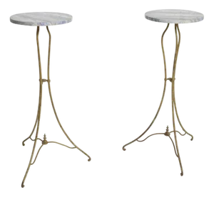Wrought Iron Side Tables, 1940s, Set of 2