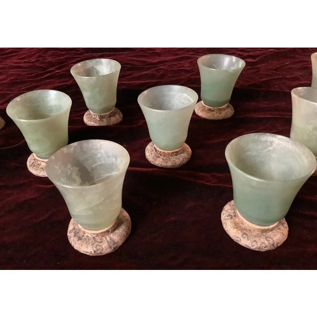 Chinese 1920s Chinese Jade Cups, Marked - Set of Ten For Sale - Image 3 of 6