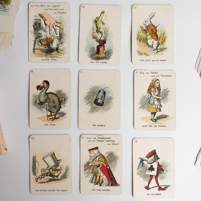 Antique Alice in Wonderland Playing Cards Game by Thomas De La Rue & Co For Sale - Image 12 of 18