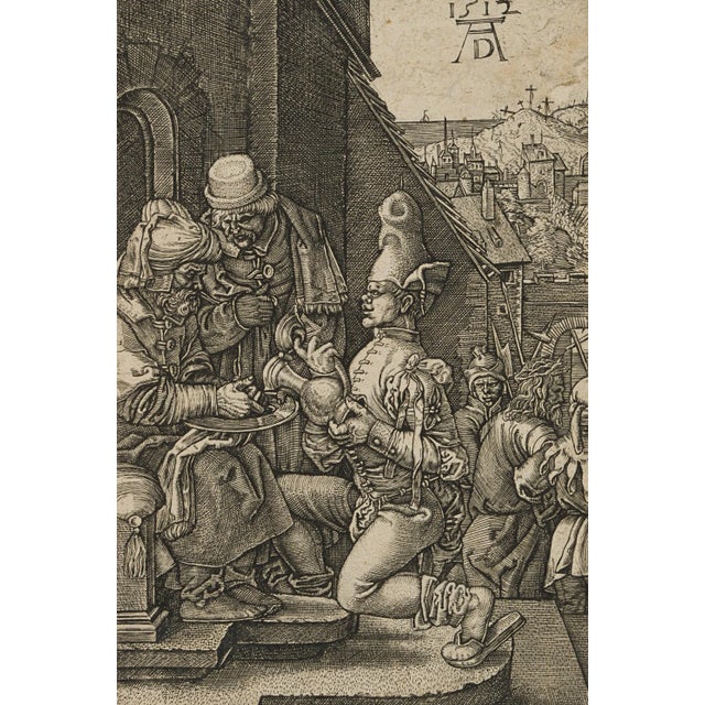 After Dürer, J. Kraus, the Washing of Pilate's Hands, 17th-Century, Copper Engraving For Sale - Image 4 of 4