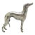 Vintage Italian Handmade Genuine Silver Large Greyhound Dog Figurine Sculpture, Made in Tuscany (Arezzo, Italy)) For Sale