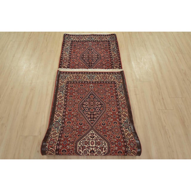 Fine Bidjar Runner 2’10” X 9’8” Red Wool Traditional Hand-Knotted Oriental Rug For Sale - Image 12 of 13