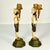 Early 1900s Antique Mediterranean Italian Venetian Moorish Painted Bronze Candelabras - A Pair For Sale - Image 14 of 17
