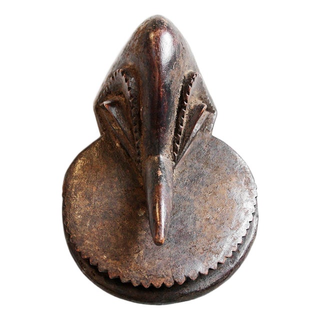 African Vintage Congo Hemba Tribal Mask / Sculptural Wall Object For Sale