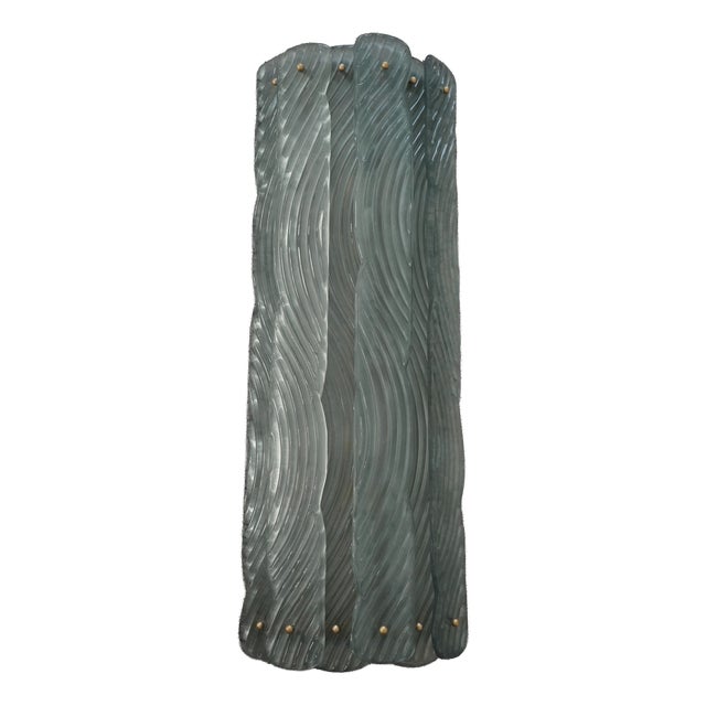 Semi Circle Murano Green Glass Wall Light by Fontana Arte, 2000 For Sale