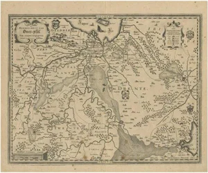 Antique Map of Overijssel by Visscher, 1632