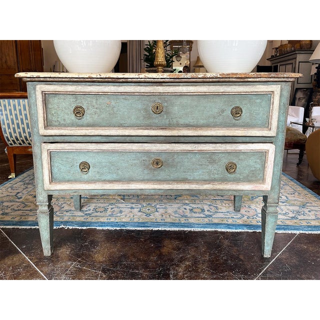18th Century Swedish Gustavian Painted Chest of Drawers For Sale - Image 11 of 12
