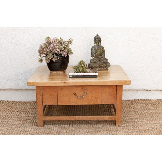 1800's English Sycamore Coffee Table W/ 1 Drawer For Sale - Image 11 of 11