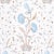 Contemporary Schumacher Khilana Floral Wallpaper In Sky For Sale - Image 3 of 4