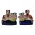 Pair Staffordshire Spaniel and Pups in Wash Baskets For Sale
