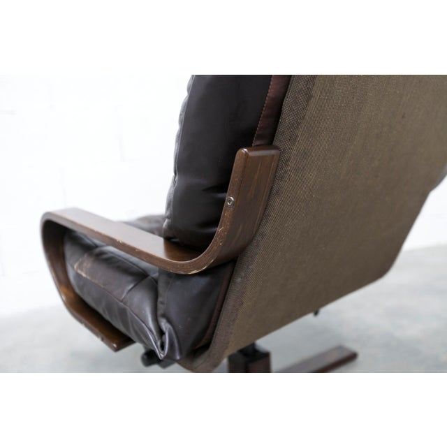 Scandinavian Armchair in Curved Laminated Wood, 1970 For Sale - Image 16 of 18