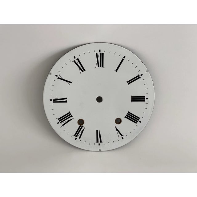French Antique French Enamel Clock Face For Sale - Image 3 of 4