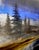 Abstract Expressionism Aurora by Brian O'Neill | Oil & Acrylic with resin 24K Gold & White Gold Leaf on panel Landscape with trees and sky. For Sale - Image 3 of 3