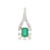 18k Solid Gold 1.06 Carat Emerald Handcrafted Pendant With Diamonds For Sale - Image 4 of 9