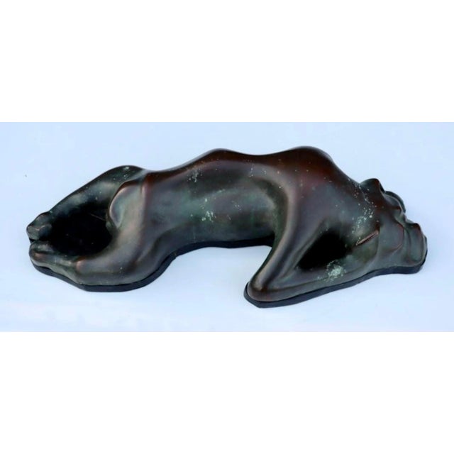 Colin Webster Watson,Large Bronze Modernist Biomorphic Sculpture Sleeping Dog Colin Webster Watson, 1973 For Sale - Image 12 of 13