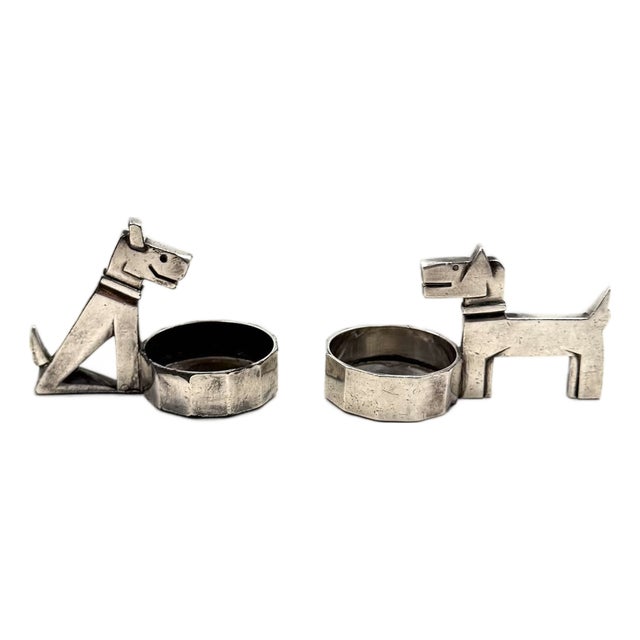 Art Deco Silver-Plated Ric and Mac Salt and Pepper by Edouard Marcel Sandoz for Gallia Christofle, France, 1930s, Set of 2 For Sale