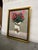 Wood Red Bouquet in a White Vase", by S. Burr, Oil on Canvas For Sale - Image 7 of 8