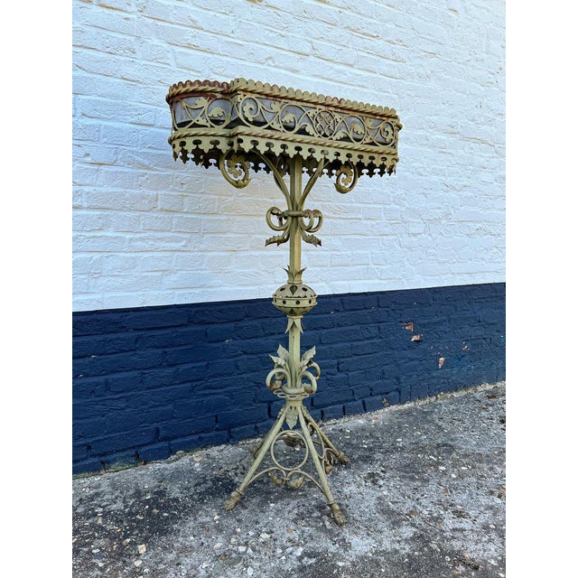 Art Nouveau Wrought Iron Garden Plant Stand, 1900s For Sale - Image 7 of 18