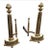 Amazingly decorated Pair of Large American Federal Style Brass Ornate Andirons. This is very heavy and in polished brass...