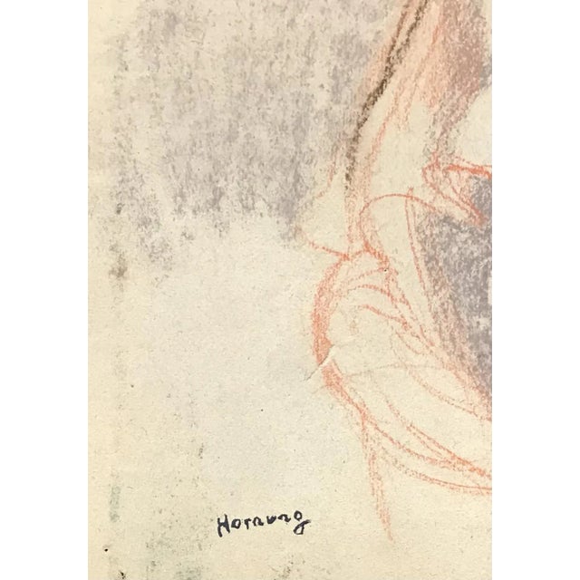 Charles Émile Moses Hornung, Portrait de femme, 1913, Pastel on Watercolor Paper For Sale - Image 3 of 7