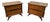 Pair of Mid-Century Walnut Nightstands With Sculpted Drawer Pulls For Sale