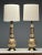 1960s Italian Mid-Century Modern, Large Table Lamps, Gold Glass, Brass, Italy, 1960s For Sale - Image 5 of 11