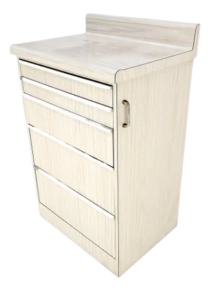 Mid Century Modern Formica 5 Drawers Dental Cabinet on Wheels