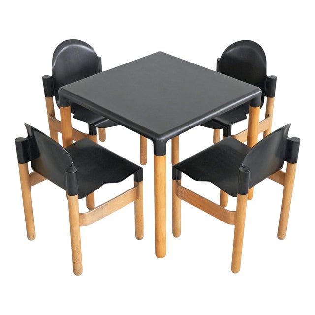 Flex 2000 Chairs and Table by Gerd Lange for Thonet, 1973, Set of 5 For Sale