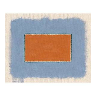 Terracotta and Gray-Blue Abstract Minimalist Art Print, Emily Keating Snyder, 16 X 20 Unframed Print For Sale
