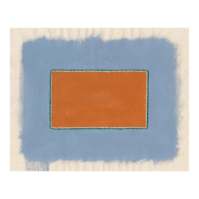 Terracotta and Gray-Blue Abstract Minimalist Art Print, Emily Keating Snyder, 16 X 20 Unframed Print For Sale
