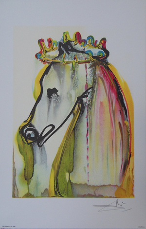 Salvador Dali, Les Chevaux, Caligula, Lithograph