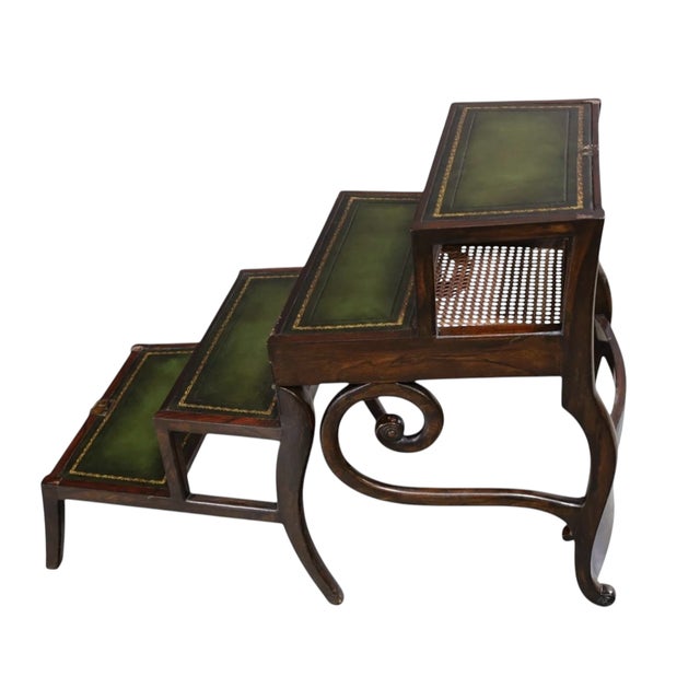 Early 19th Century Antique Regency Metamorphic Mahogany Library Ladder Chair For Sale - Image 5 of 5
