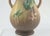 Art Deco 1938 Roseville Pottery Fuchsia Brown Double-Handled Vase 895-7 For Sale - Image 3 of 4