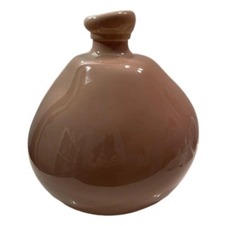 Mauve Ovular Glass Vase, Handmade of Recycled Glass, Spain For Sale