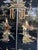 Chinoiserie Black Lacquer Inlaid Room Divider Screen For Sale - Image 4 of 12