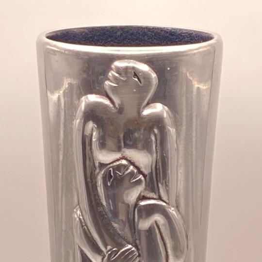Abstract Carrol Boyes Large (13-Inch) Metal "Acrobat" Vase (Modern Figural Metal Sculpture) Please Read For Sale - Image 3 of 17