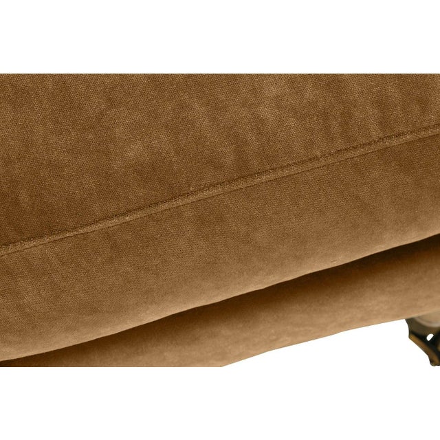 Not Yet Made - Made To Order Greta Ottoman, Camel Velvet For Sale - Image 5 of 8