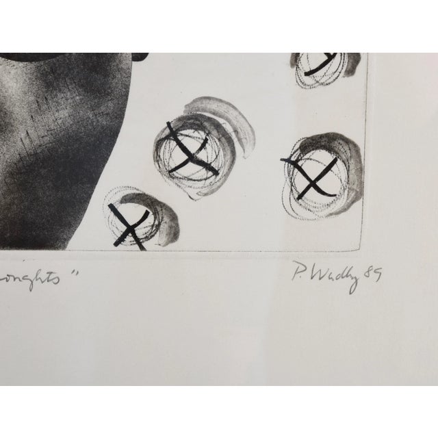 Patrick Wadley Signed Etching Modernist For Sale - Image 4 of 6