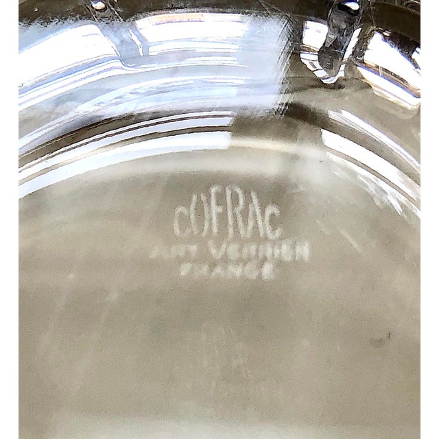 Mid-Century Cofrac Art Verrier France Large Crystal Statement Centerpiece Bowl For Sale - Image 10 of 11