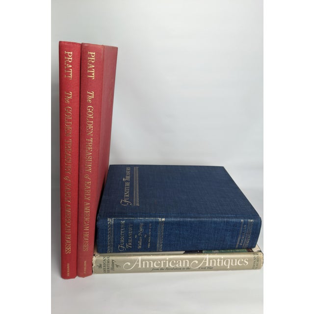 4 Vintage Early American Houses & Antiques Books – Red Blue Cream Library For Sale - Image 11 of 16