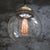 Vintage Clear Glass Pendant Light with Brass Top For Sale - Image 4 of 7