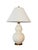 2020s Lauren Ralph Lauren Ivory Crackle-Glaze Double Gourd Ceramic Table Lamp With Wood Base For Sale - Image 5 of 6