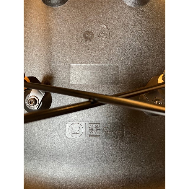 Set of 4 Herman Miller Eames DSW Molded Plastic Side Chairs - Black For Sale - Image 11 of 12