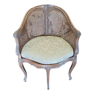 Fine Antique French Cane Corner Chair For Sale