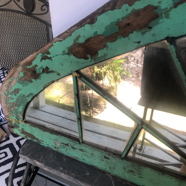 1950s Arched Window Frame With Mirror For Sale In Houston - Image 6 of 13