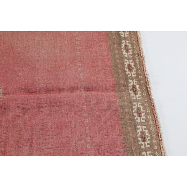 Red 1940s Vintage Red Tones Old Sofrah Floor Kilim Rug For Sale - Image 8 of 12