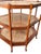 1950s Vintage Baker Furniture Octagonal Bookmatched Walnut & Cane Three-Tier Side Table For Sale - Image 5 of 7