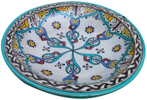 Antique Ceramic Bowl W/ Andalusian Motif