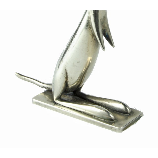 1920s Art Déco Nickel-Brass Small Kangaroo Sculpture by Karl Hagenauer (Werkstätte Hagenauer Wien), Austria For Sale - Image 6 of 9