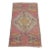 1970s Turkish Vintage Geometric Desing Red Oushak Rug For Sale